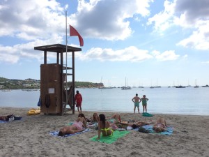 La bandera roja en Talamanca.