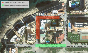 Mapa de la calle Soledat, que se cortará para permitir el rodaje. 