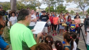 Ribas fue presentando uno a uno a todos los deportistas de la milla élite.