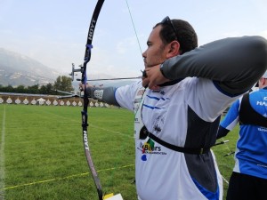 Daniel Morillo, en una imagen de archivo, durante una competición de tiro con arco.