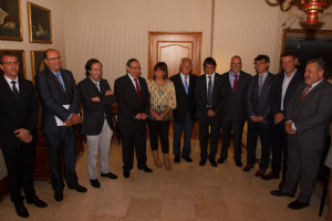 Imagen de la reunión entre los representantes de Pimeef y del Govern balear. 