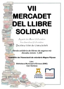 Póster promocional del Mercadillo del Libro Solidario