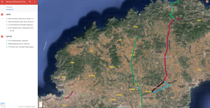 Imagen del mapa interactivo que anuncia las incidencias en las carreteras.