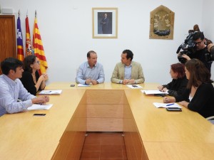 Marc Pons i Jaume Ferrer, avui a la reunió que ha tengut lloc a Formentera.