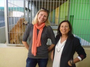 Monika Kozlowska y Montse García, esta tarde en el Centro de Recuperación Animal de sa Coma.