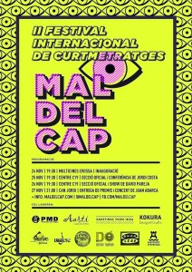 Cartel de la segunda edición del Festival Internacional de Curtmetratges Mal de Cap.