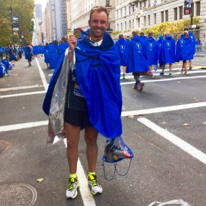 Carlos Ramón, tras finalizar su participación en el Maratón de Nueva York.