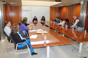 David Ribas i Marta Fuxà en la reunió amb els ajuntaments de la Illa.