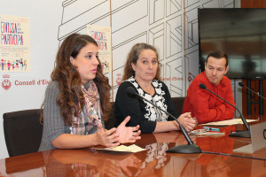 Gloria Santiago, Viviana de Sans y Fernándo Gómez en rueda de prensa. 