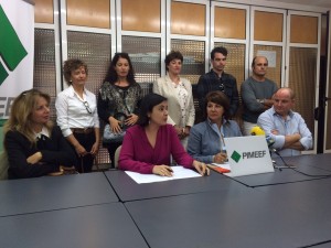 Los integrantes de la asociación de inmobiliarias de la Pimeef.