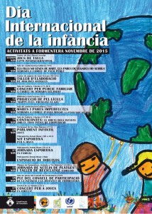 Cartell de les activitats per celebrar el Dia Internacional de la infancia.