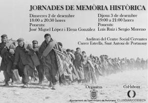 Cartel promocional de las jornadas de Memoria Histórica