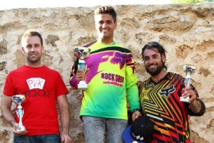 Rubén Cervantes, Bartolo Marí y José Juan Ribas, el podio en la prueba reina de MX1.