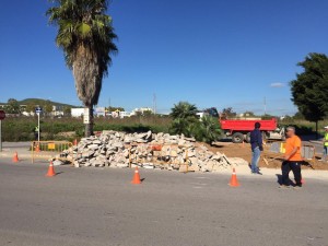 Imagen de los trabajos que se están llevando a cabo en Cas Dominguets.