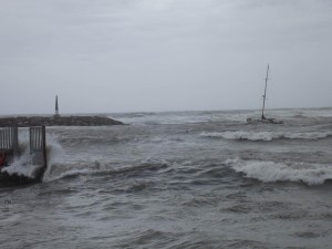 Los efectos del temporal en Santa Eulària. 