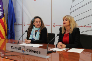 Viviana de Sans y Marta Díaz en rueda de prensa. 