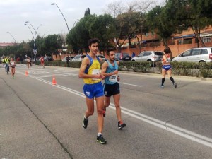 Marc Tur, atleta de la Peña Deportiva Santa Eulalia, en la prueba disputada este domingo en Getafe.