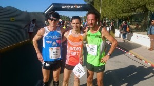 José Carlos Añibarro, Alex Spinozzi y José Uceda, los tres primeros clasificados.