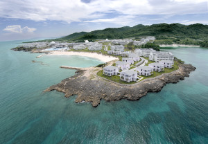 Vista aérea del resort.