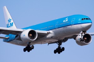 Un Boeing 777 de la aerolínea holandesa KLM.