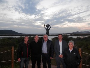 Els candidats  eivissencs al Congrés amb Jaume Font al Parc Natural de ses Salines. 