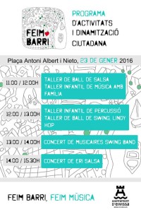 Programa de actividades de la iniciativa 'Feim Barri'