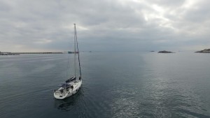 El barco de la academia Stella Maris. 