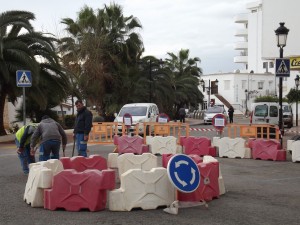 Calles cortadas por obras en Santa Eulària. 