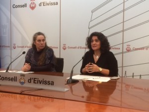 Viviana de Sans y Pepa Marí en rueda de prensa