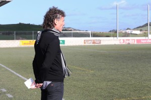 Luis Elcacho, técnico del Formentera, durante un encuentro.