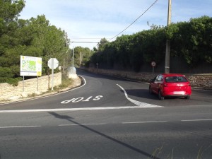 Imatge del camí vell de Santa Eulària ja asfaltat.