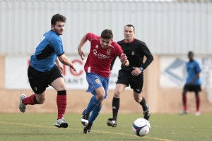 Una imagen de un partido de esta temporada entre Portmany y Penya Arrabal.