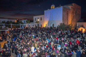 Imagen de la última entrega de regalos de los Reyes Magos en Formentera. 