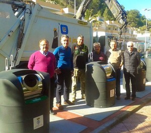 Imagen de los contenedores soterrados instalados en Sant Miquel.