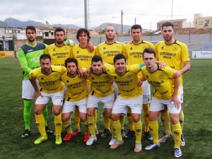 Once inicial del San Rafael en el partido ante el Binissalem. Foto: Fútbol Balear