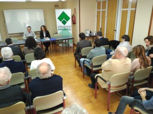 La presentación del servicio de fibra óptica en la sede de Pimeef. 