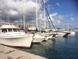 Los amarres de Poniente del Puerto de Ibiza. 