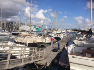 Los amarres de Poniente del Puerto de Ibiza. 