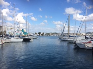 Los amarres de Poniente del Puerto de Ibiza. 