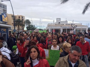 Un momento de la manifestación contra la eliminación de las cabras de Es Vedrà. 