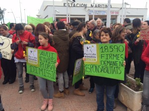 Un momento de la manifestación contra la ejecución de las cabras de Es Vedrà. 