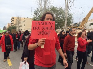 Un momento de la manifestación contra la ejecución de las cabras de Es Vedrà. 