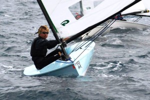 El patrón ibicenco Veith Nicklas, durante la competición disputada en L'Estartit.