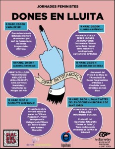 Cartel de 'Dones en lluita', que se celebrará a partir del 8 de marzo.