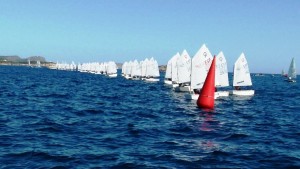 Una de las salidas de la cuarta y última jornada del Campeonato de Balears de Optimist y Laser Radial.