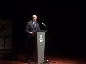 Vicent Torres durante su discurso del Día de les Illes Balears. 