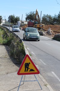 Obras de mejora en el acceso a Puig d'en Valls.