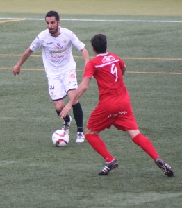 Pacheta, en una acción del partido