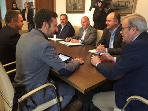 Imagen de la reunión del Consell d'Alcaldes, que ha tenido lugar hoy en el Ayuntamiento de Santa Eulària.