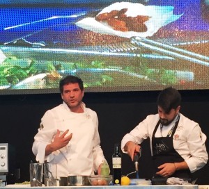 David Reartes, durante el 'showcooking' realizado en Gastroalicante 2016.